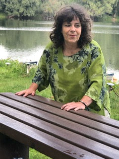 Tunikashirt Blume grün