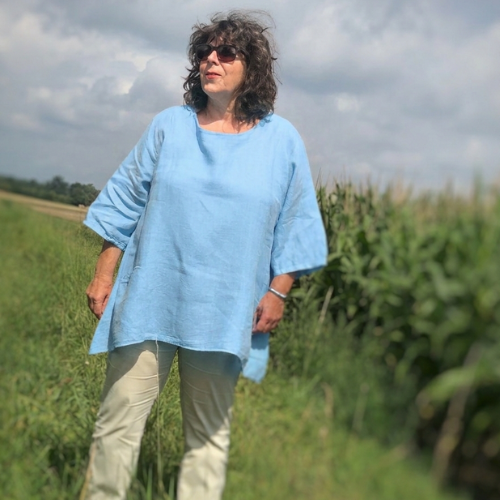 Leinentunika hellblau