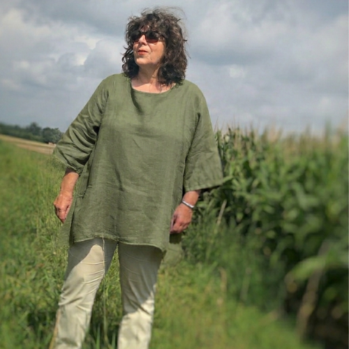 Leinentunika olivegrün