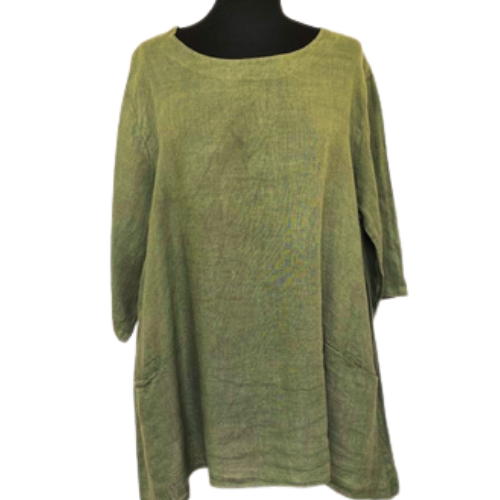 Leinentunika olivegrün