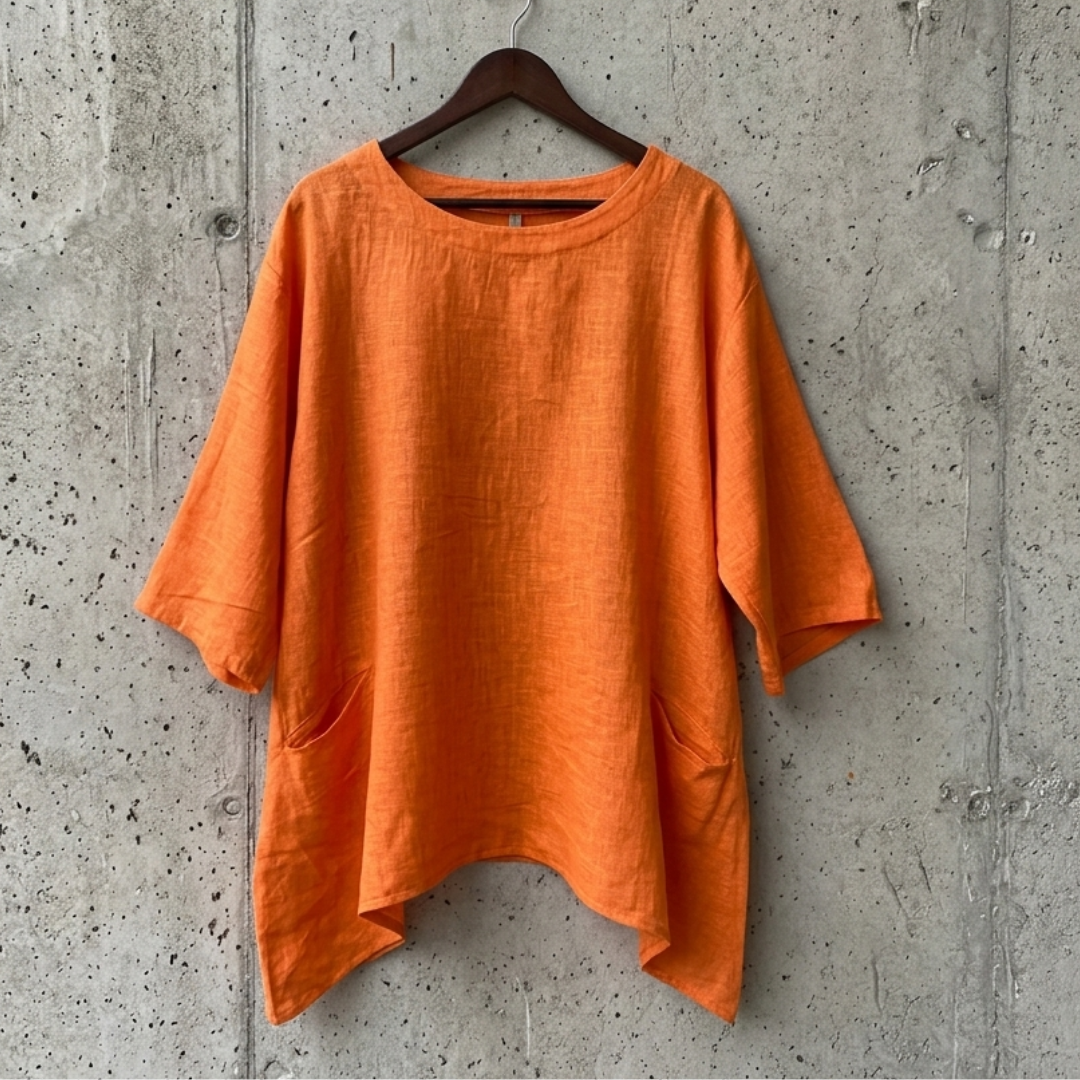 Leinentunika orange