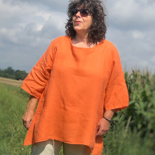 Leinentunika orange