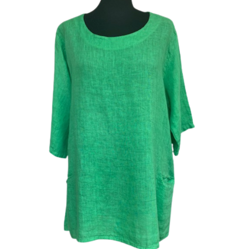 Leinentunika jadegrün