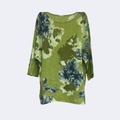 Tunikashirt Blume grün
