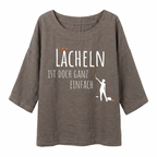 Leinentop "Lächeln.." schlamm