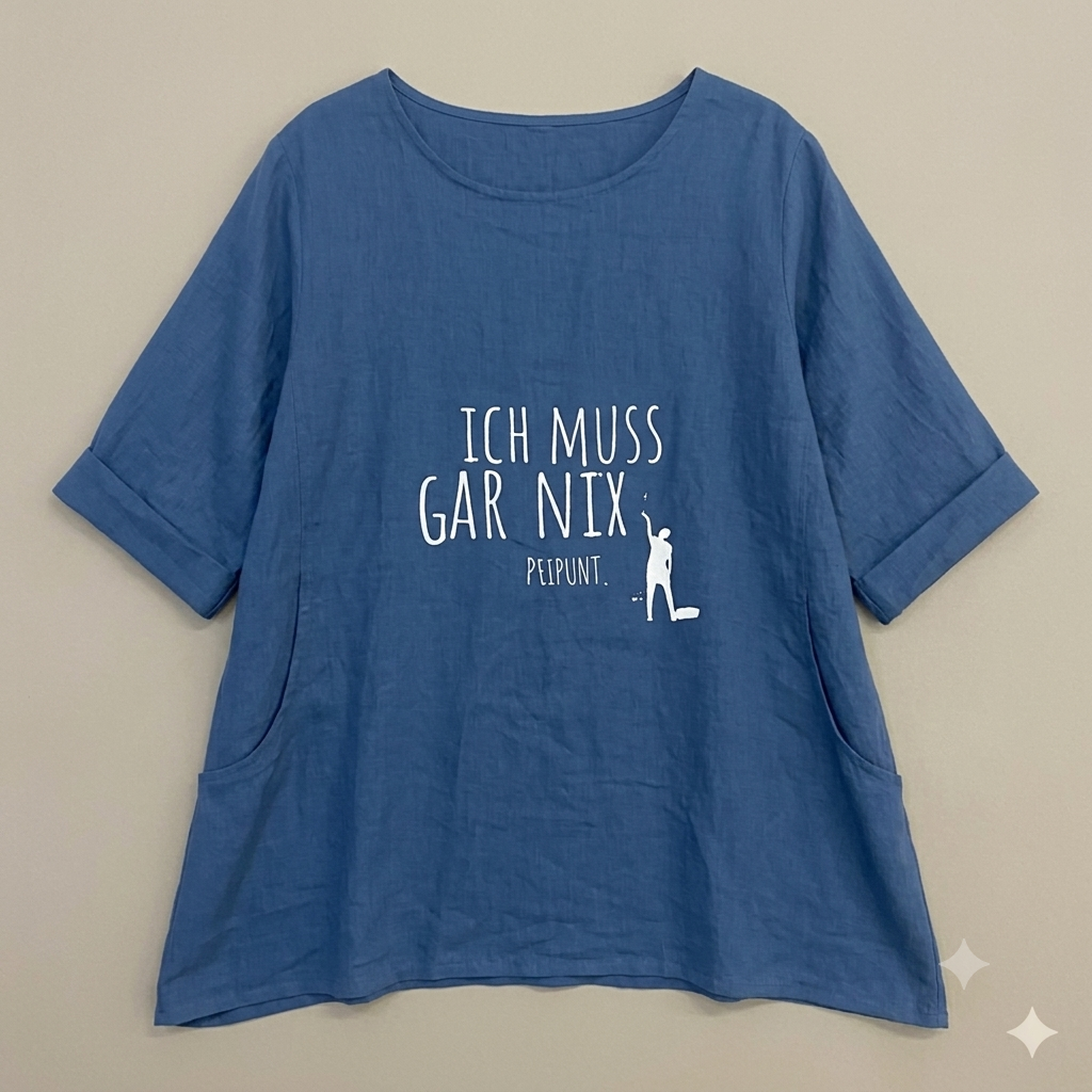 Leinentunika mittelblau gar nix