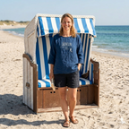 Tunikashirt "Lächeln..." mittelblau