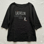 Tunikashirt "Lächeln..."schwarz