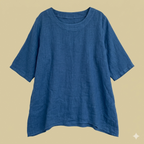 Leinentunika mittelblau