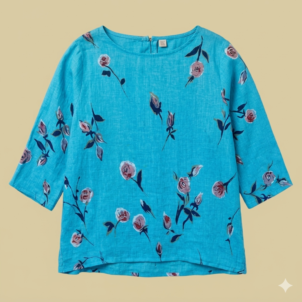 Tunikashirt Rose türkis