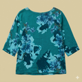 Tunikashirt Blume blau