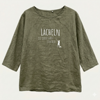 Tunikashirt "Lächeln..." olive