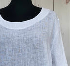 Leinentop  weiss