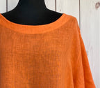 Leinentop"Lächeln..." orange