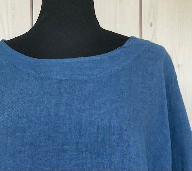 Leinentunika mittelblau