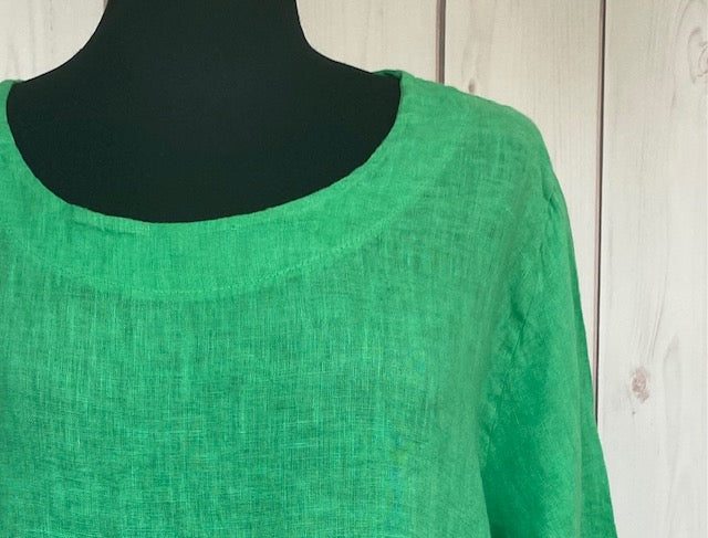 Leinentunika jadegrün