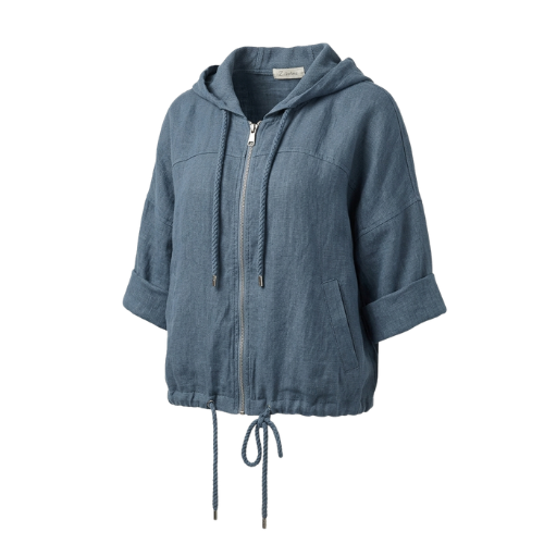 Kapuzenjacke mittelblau