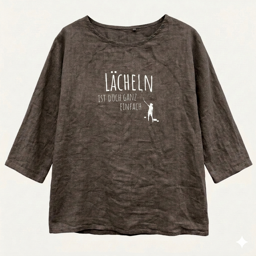 Tunikashirt "Lächeln..." schlamm