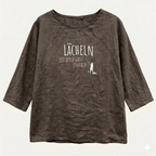 Tunikashirt "Lächeln..." schlamm