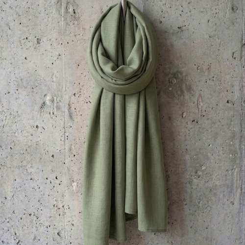 Leinenschal olive