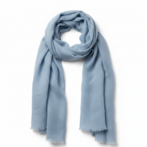 Leinenschal hellblau