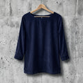 Tunikashirt Cord dunkelblau