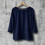 Tunikashirt Cord dunkelblau