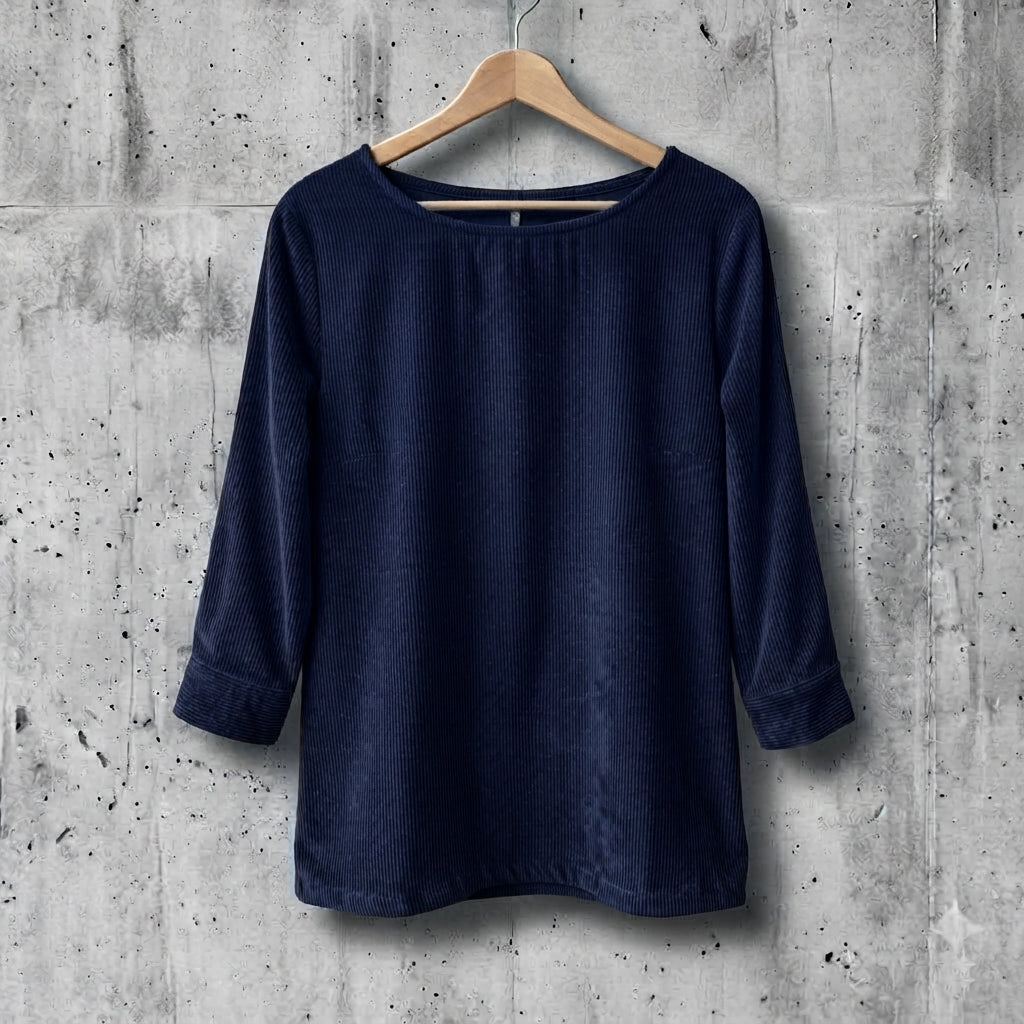 Tunikashirt Cord dunkelblau