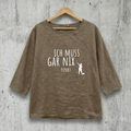 Tunikashirt "Ich muss gar nix..." schlamm