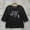 Tunikashirt "Ich muss gar nix..." schwarz