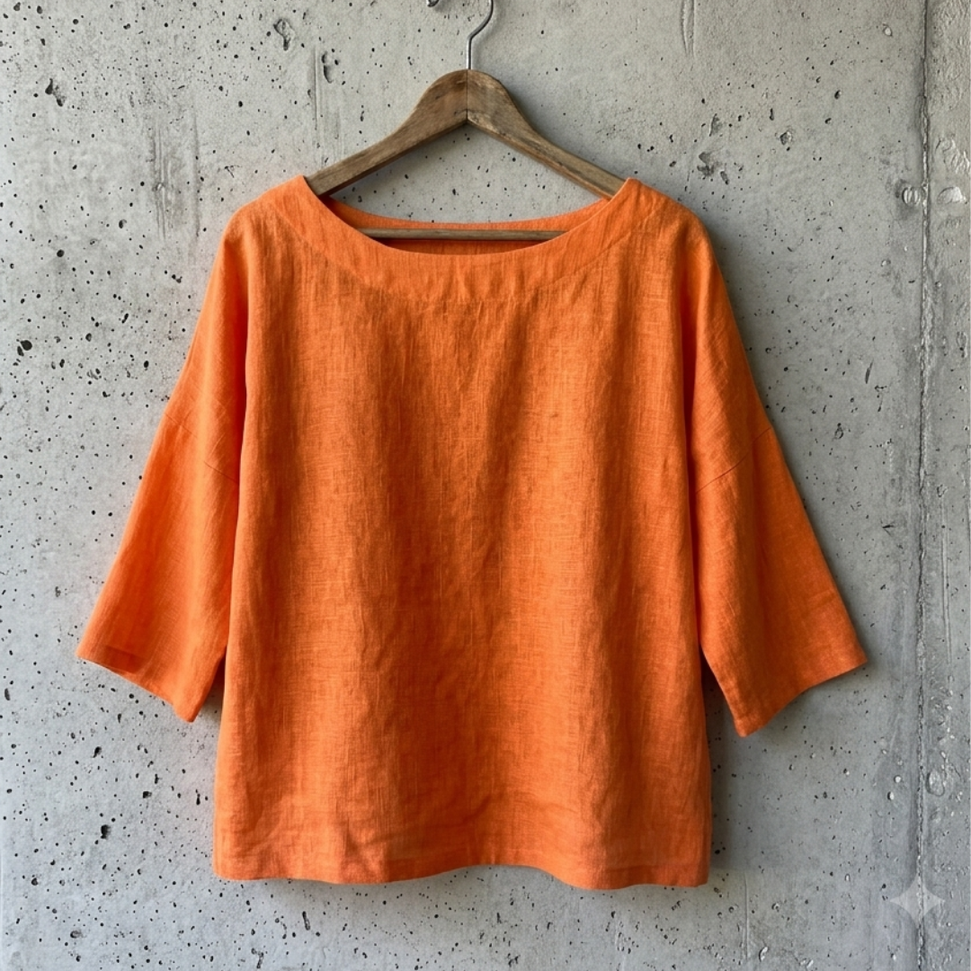 Leinentop  orange
