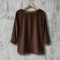 Tunikashirt Cord schokofarben
