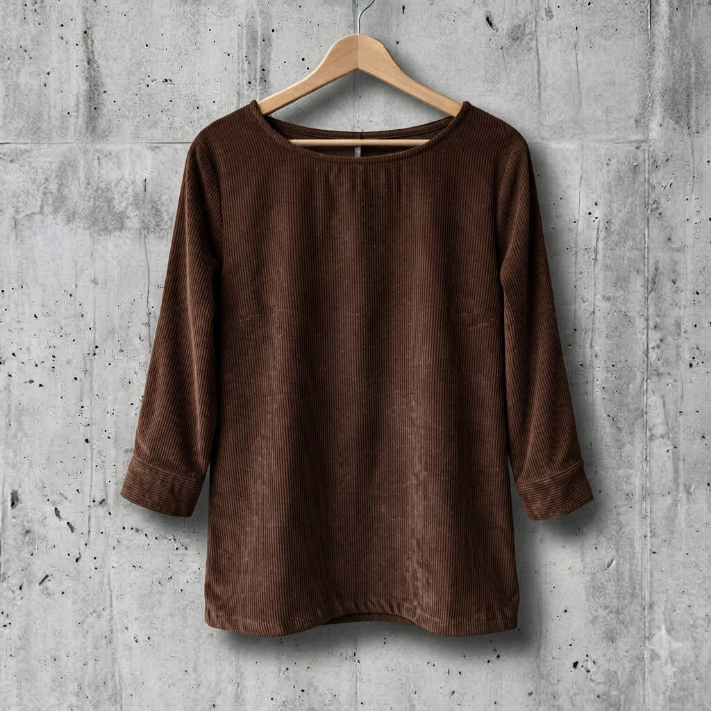 Tunikashirt Cord schokofarben