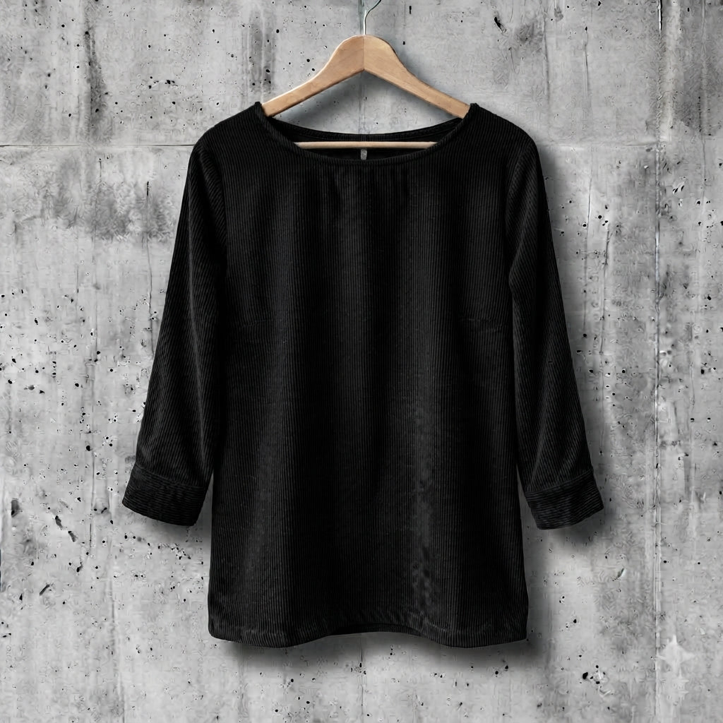 Tunikashirt Cord schwarz